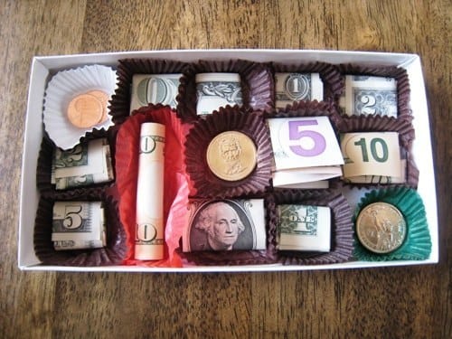 candy box chocolate money