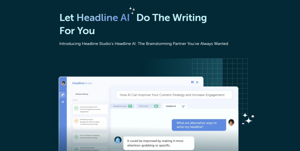 Screenshot from CoSchedule's Headline Studio website.