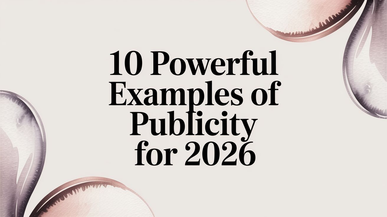 Publicities Examples 10 Powerful Examples of Publicity for 2026