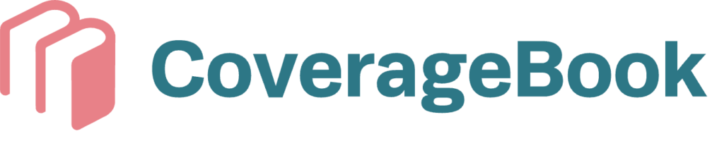 CoverageBook logo, a platform that automates screenshots and metrics for PR teams reporting on coverage to clients.