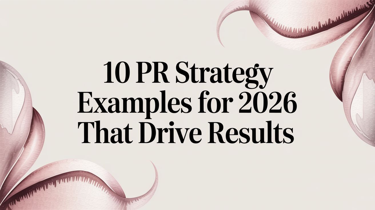 10 PR Strategy Examples for 2026 That Drive Results