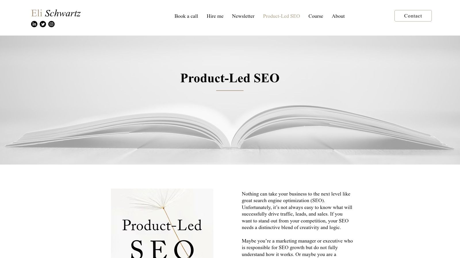 Product-Led SEO, Eli Schwartz (Scribe Media)